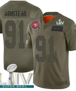 Nike San Francisco 49ers #91 Arik Armstead Camo Super Bowl LIV 2020 Men's Stitched NFL Limited 2019 Salute To Service Jersey Men's