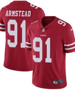 Nike San Francisco 49ers #91 Arik Armstead Red Team Color Men's Stitched NFL Vapor Untouchable Limited Jersey Men's