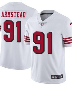 Nike San Francisco 49ers #91 Arik Armstead White Rush Men's Stitched NFL Vapor Untouchable Limited Jersey Men's
