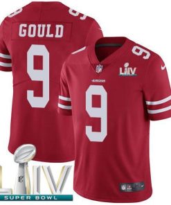 Nike San Francisco 49ers #9 Robbie Gould Red Super Bowl LIV 2020 Team Color Men's Stitched NFL Vapor Untouchable Limited Jersey Men's
