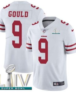 Nike San Francisco 49ers #9 Robbie Gould White Super Bowl LIV 2020 Men's Stitched NFL Vapor Untouchable Limited Jersey Men's