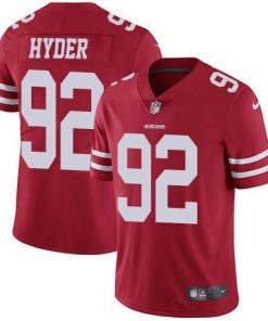 Nike San Francisco 49ers #92 Kerry Hyder Red Team Color Men's Stitched NFL Vapor Untouchable Limited Jersey Men's