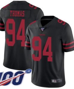 Nike San Francisco 49ers #94 Solomon Thomas Black Alternate Men's Stitched NFL 100th Season Vapor Limited Jersey Men's