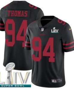 Nike San Francisco 49ers #94 Solomon Thomas Black Super Bowl LIV 2020 Alternate Men's Stitched NFL Vapor Untouchable Limited Jersey Men's