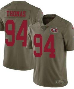 Nike San Francisco 49ers #94 Solomon Thomas Olive Men's Stitched NFL Limited 2017 Salute to Service Jersey Men's