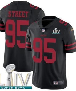 Nike San Francisco 49ers #95 Kentavius Street Black Super Bowl LIV 2020 Alternate Men's Stitched NFL Vapor Untouchable Limited Jersey Men's