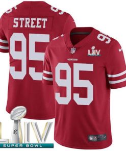 Nike San Francisco 49ers #95 Kentavius Street Red Super Bowl LIV 2020 Team Color Men's Stitched NFL Vapor Untouchable Limited Jersey Men's