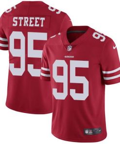 Nike San Francisco 49ers #95 Kentavius Street Red Team Color Men's Stitched NFL Vapor Untouchable Limited Jersey Men's