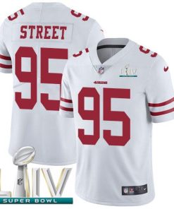 Nike San Francisco 49ers #95 Kentavius Street White Super Bowl LIV 2020 Men's Stitched NFL Vapor Untouchable Limited Jersey Men's