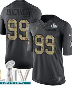 Nike San Francisco 49ers #99 DeForest Buckner Black Super Bowl LIV 2020 Men's Stitched NFL Limited 2016 Salute to Service Jersey Men's