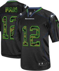 Nike Seahawks #12 Fan Black Men's Stitched NFL Elite Camo Fashion Jersey