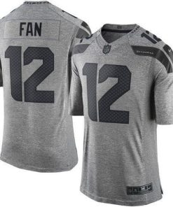 Nike Seahawks #12 Fan Gray Men's Stitched NFL Limited Gridiron Gray Jersey