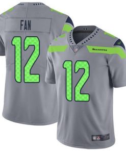 Nike Seahawks #12 Fan Gray Men's Stitched NFL Limited Inverted Legend Jersey