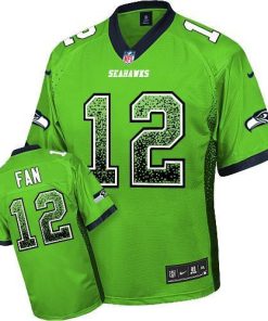 Nike Seahawks #12 Fan Green Men's Stitched NFL Elite Drift Fashion Jersey