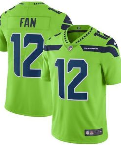 Nike Seahawks #12 Fan Green Men's Stitched NFL Limited Rush Jersey