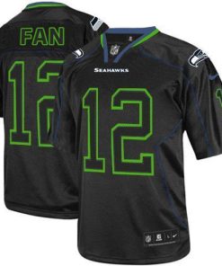 Nike Seahawks #12 Fan Lights Out Black Men's Stitched NFL Elite Jersey