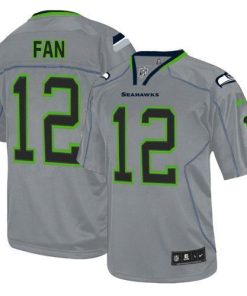 Nike Seahawks #12 Fan Lights Out Grey Men's Stitched NFL Elite Jersey
