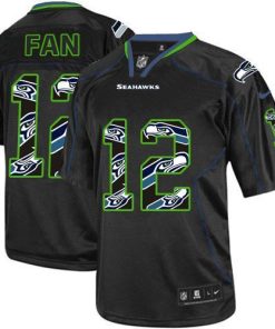 Nike Seahawks #12 Fan New Lights Out Black Men's Stitched NFL Elite Jersey