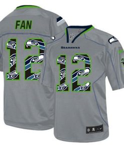 Nike Seahawks #12 Fan New Lights Out Grey Men's Stitched NFL Elite Jersey