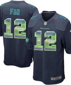 Nike Seahawks #12 Fan Steel Blue Team Color Men's Stitched NFL Limited Strobe Jersey