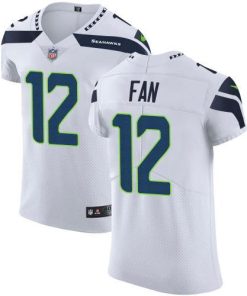Nike Seahawks #12 Fan White Men's Stitched NFL Vapor Untouchable Elite Jersey