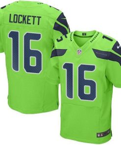 Nike Seahawks #16 Tyler Lockett Green Men's Stitched NFL Elite Rush Jersey