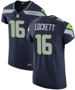 Nike Seahawks #16 Tyler Lockett Steel Blue Team Color Men's Stitched NFL Vapor Untouchable Elite Jersey