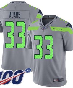 Nike Seahawks #33 Jamal Adams Gray Men's Stitched NFL Limited Inverted Legend 100th Season Jersey