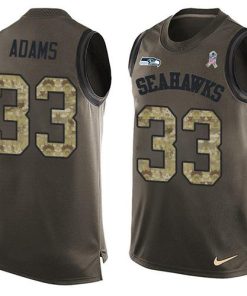 Nike Seahawks #33 Jamal Adams Green Men's Stitched NFL Limited Salute To Service Tank Top Jersey