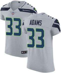 Nike Seahawks #33 Jamal Adams Grey Alternate Men's Stitched NFL New Elite Jersey