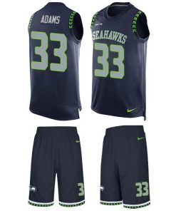 Nike Seahawks #33 Jamal Adams Steel Blue Team Color Men's Stitched NFL Limited Tank Top Suit Jersey