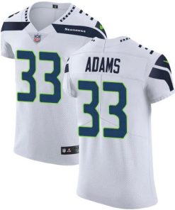 Nike Seahawks #33 Jamal Adams White Men's Stitched NFL New Elite Jersey