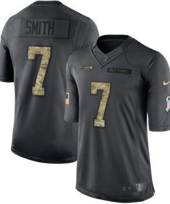 Nike Seahawks #7 Geno Smith Black Men's Stitched NFL Limited 2016 Salute To Service Jersey