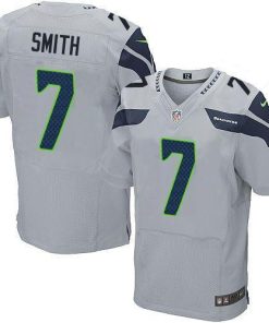 Nike Seahawks #7 Geno Smith Gray Nike Men's Stitched NFL Elite Jersey
