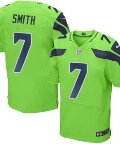 Nike Seahawks #7 Geno Smith Green Men's Stitched NFL Elite Rush Jersey