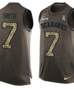 Nike Seahawks #7 Geno Smith Green Men's Stitched NFL Limited Salute To Service Tank Top Jersey