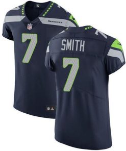 Nike Seahawks #7 Geno Smith Steel Blue Team Color Men's Stitched NFL Vapor Untouchable Elite Jersey