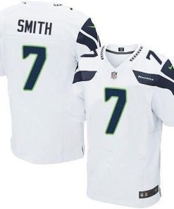 Nike Seahawks #7 Geno Smith White Men's Stitched NFL Elite Jersey
