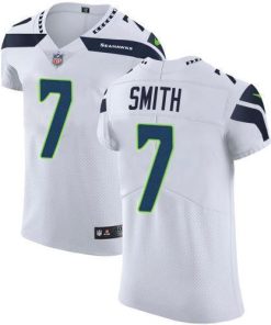 Nike Seahawks #7 Geno Smith White Men's Stitched NFL New Elite Jersey