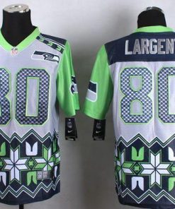 Nike Seahawks #80 Steve Largent Grey Men's Stitched NFL Elite Noble Fashion Jersey