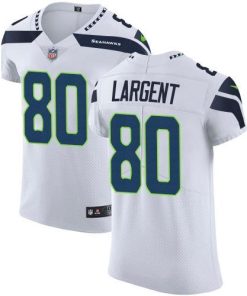 Nike Seahawks #80 Steve Largent White Men's Stitched NFL Vapor Untouchable Elite Jersey