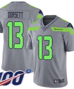 Nike Seattle Seahawks #13 Phillip Dorsett Gray Men's Stitched NFL Limited Inverted Legend 100th Season Jersey Men's