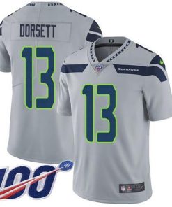 Nike Seattle Seahawks #13 Phillip Dorsett Grey Alternate Men's Stitched NFL 100th Season Vapor Untouchable Limited Jersey Men's
