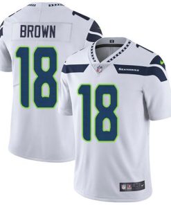 Nike Seattle Seahawks #18 Jaron Brown White Men's Stitched NFL Vapor Untouchable Limited Jersey Men's