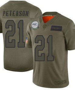 Nike Seattle Seahawks #21 Adrian Peterson Camo Men's Stitched NFL Limited 2019 Salute To Service Jersey Men's