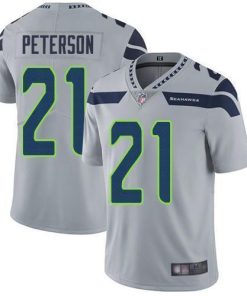 Nike Seattle Seahawks #21 Adrian Peterson Grey Alternate Men's Stitched NFL Vapor Untouchable Limited Jersey Men's
