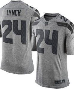 Nike Seattle Seahawks #24 Marshawn Lynch Gray Men's Stitched NFL Limited Gridiron Gray Jersey Men's