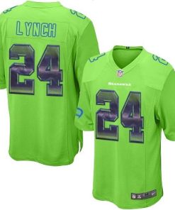 Nike Seattle Seahawks #24 Marshawn Lynch Green Alternate Men's Stitched NFL Limited Strobe Jersey Men's