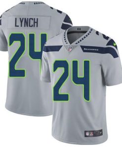 Nike Seattle Seahawks #24 Marshawn Lynch Grey Alternate Men's Stitched NFL Vapor Untouchable Limited Jersey Men's