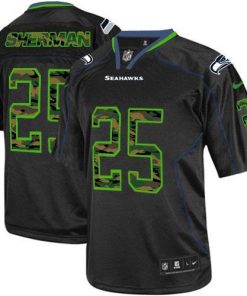Nike Seattle Seahawks #25 Richard Sherman Black Men's Stitched NFL Elite Camo Fashion Jersey Men's